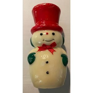 Vintage Snowman Candle 7.5" wax candle